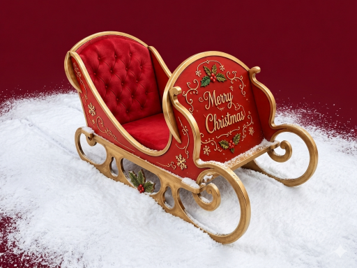 buttoned red sleigh